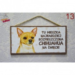 Tabliczka z rasą psa "Chihuahua"