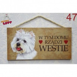 Tabliczka z rasą psa "Westie"