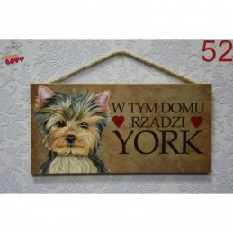 Tabliczka z rasą psa "York"